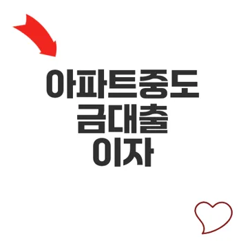 아파트중도금대출이자 절감과 관리 전략